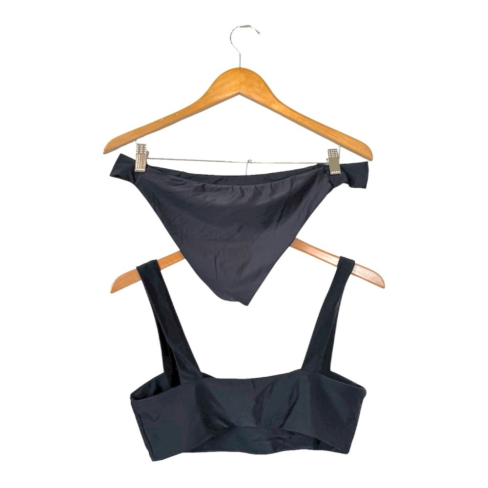 🌈 6/$60, Bikini Set, 2 Piece, Unknown Source, Black, Size XL, Nylon, Spandex